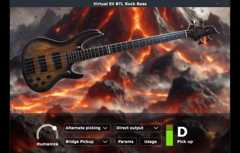 Virtual Eii BTL MIDI Rock Bass