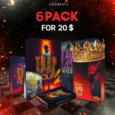 Shobeats Trap and Afrobeats - 6 Packs For $20