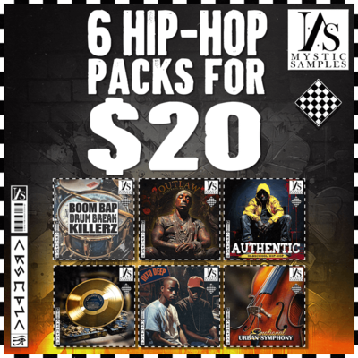 Mystic Samples - 6 Hip Hop Packs For $20